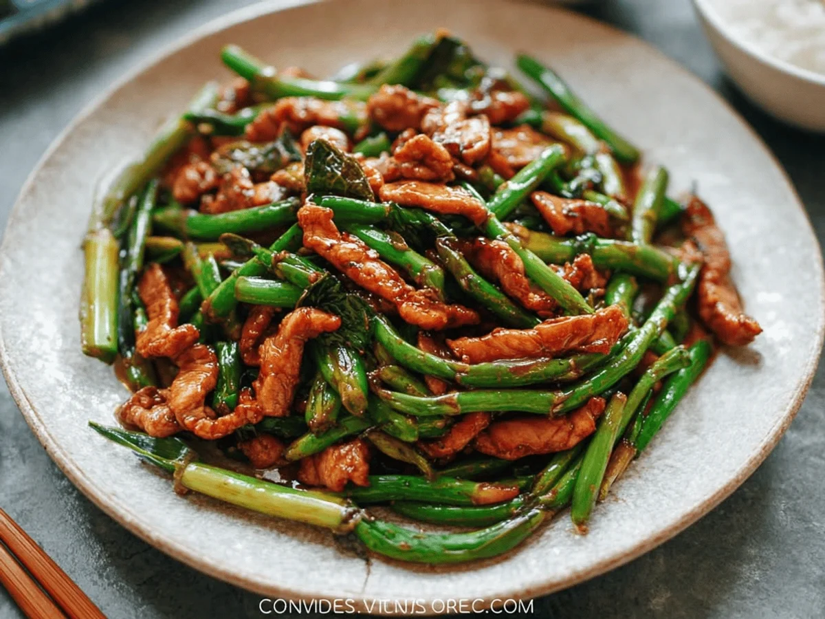 Garlic Scape Stir Fry Pork: Quick & Flavorful Dinner - Featured Image