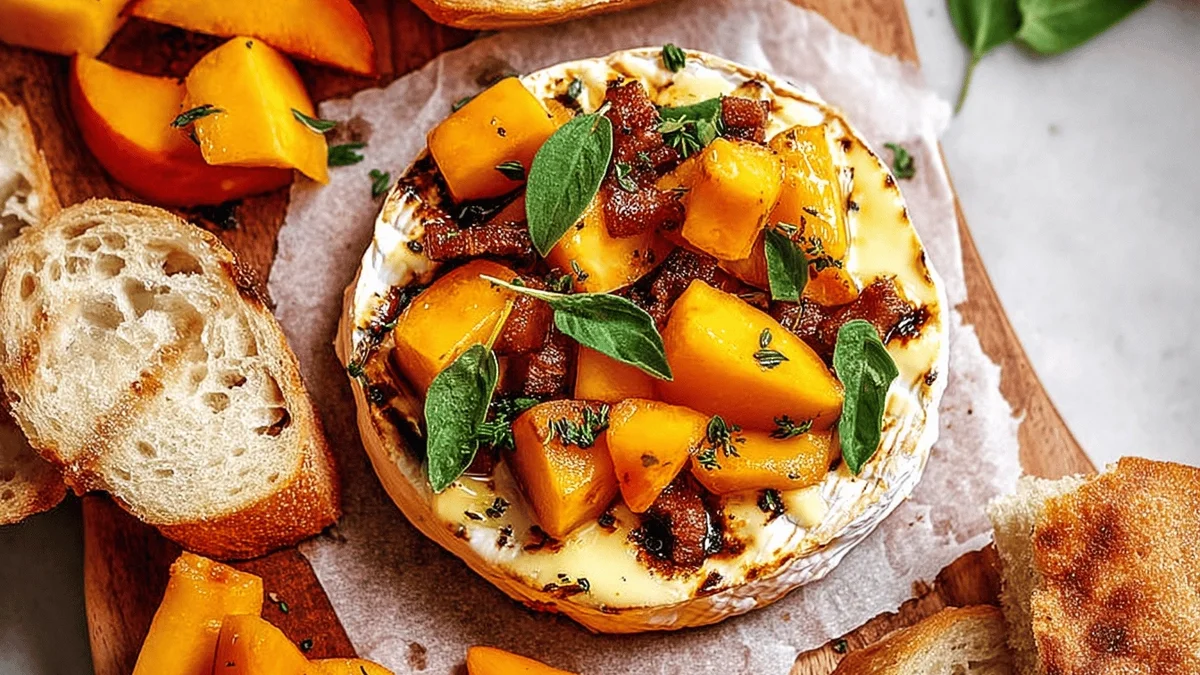 Grilled Brie with Peaches: A Perfectly Sweet & Savory Treat