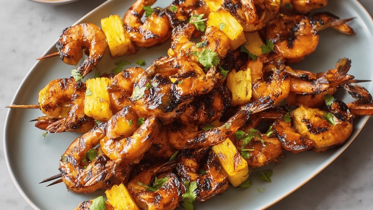 Grilled Chicken Teriyaki Pineapple Skewers