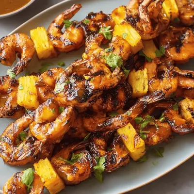 Grilled Chicken Teriyaki Pineapple Skewers