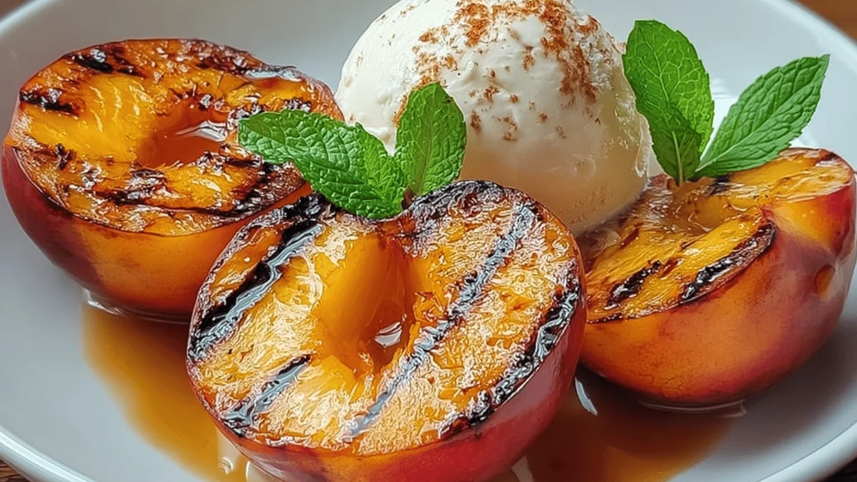 Grilled Peaches with Ice Cream Recipe for Summer Bliss