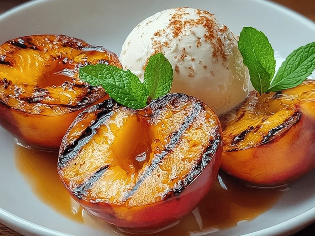 Grilled Peaches with Ice Cream Recipe for Summer Bliss - Featured Image