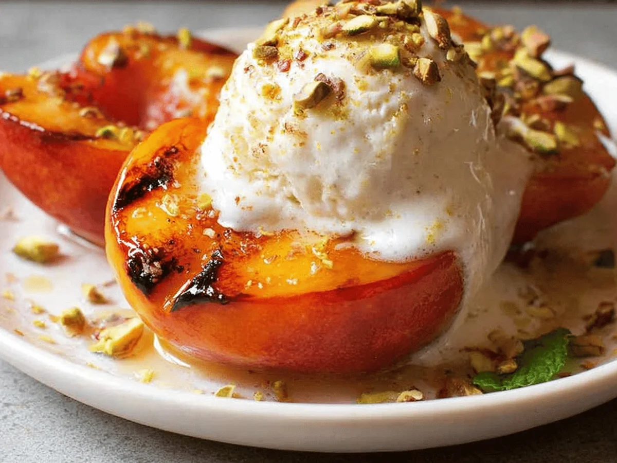 Grilled Peaches with Ice Cream - Summer’s Sweetest Dessert - Featured Image