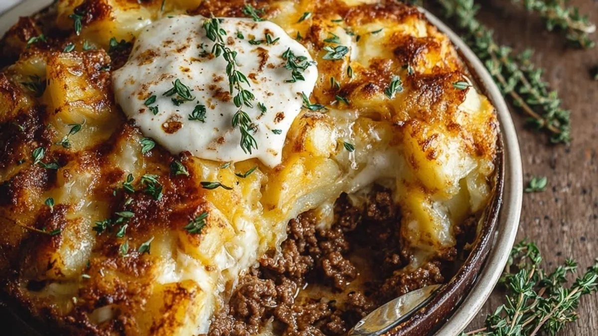 Ground Beef Potatoes Casserole: Hearty Family Dinner