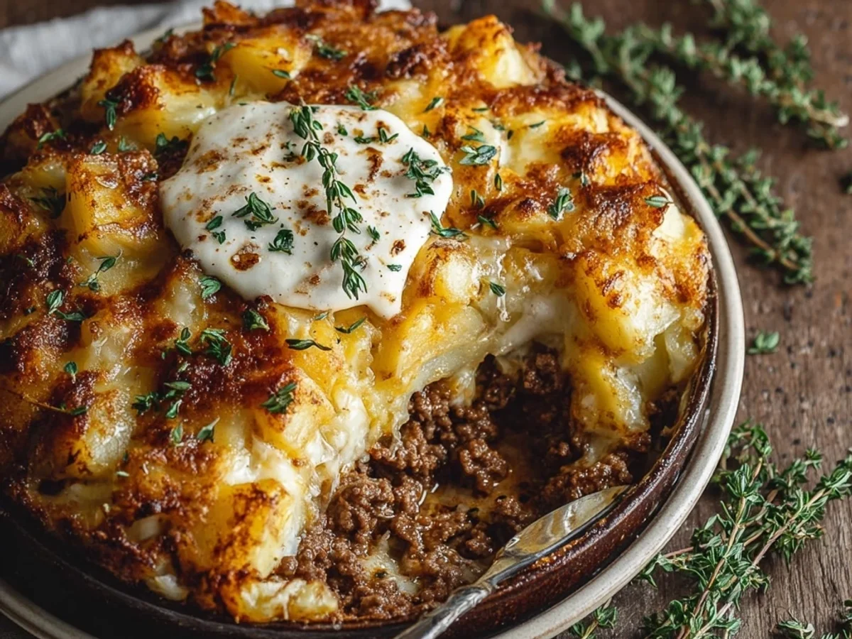 Ground Beef Potatoes Casserole: Hearty Family Dinner - Featured Image