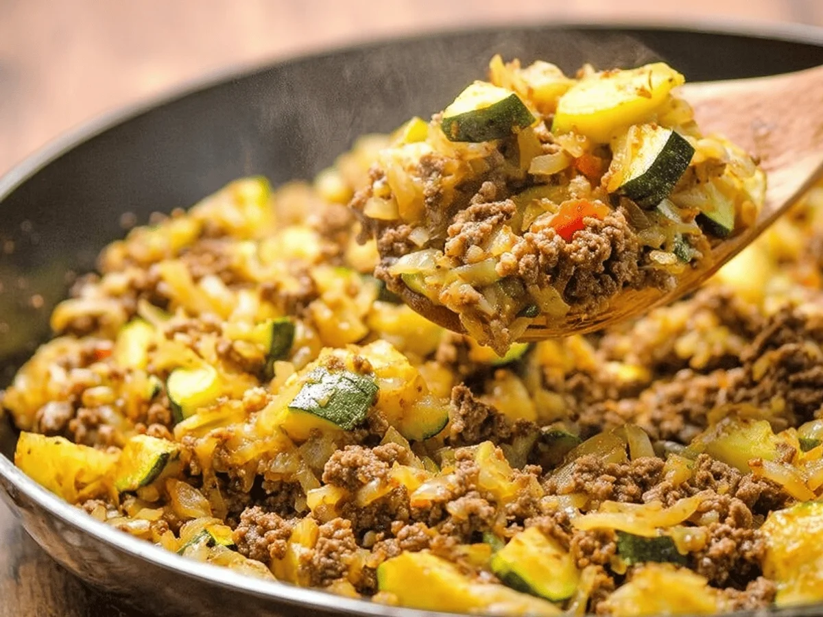 Hamburger and Zucchini Skillet Recipe: A Quick Dinner Fix - Featured Image