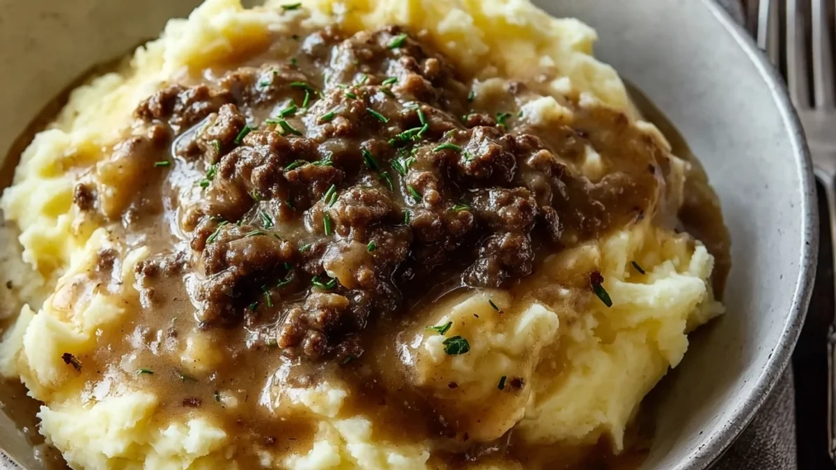 Hamburger Gravy Over Mashed Potatoes: A Family Classic