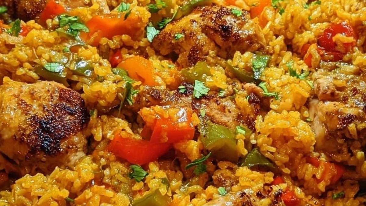 Hearty Caribbean Chicken and Rice: Easy One-Pan Meal