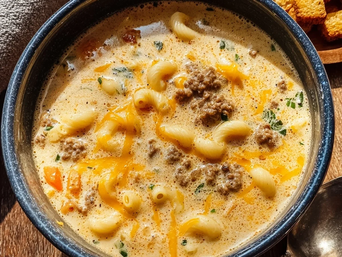 Hearty Cheeseburger Macaroni Soup: Weeknight Comfort - Featured Image