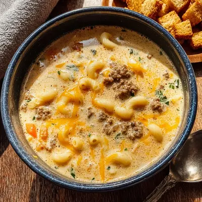 Hearty Cheeseburger Macaroni Soup: Weeknight Comfort