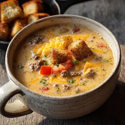 Hearty Cheeseburger Soup: Creamy & Satisfying