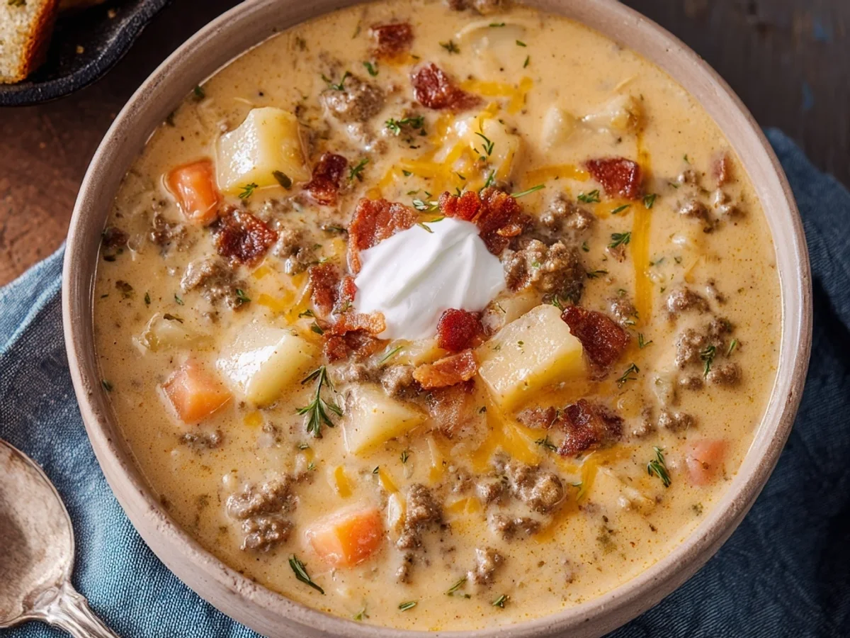 Hearty Cheeseburger Soup: Creamy, Savory & Quick - Featured Image