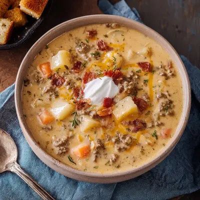 Hearty Cheeseburger Soup: Creamy, Savory & Quick