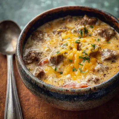 Hearty Cheesy Beef Soup: Rich & Comforting Winter Meal