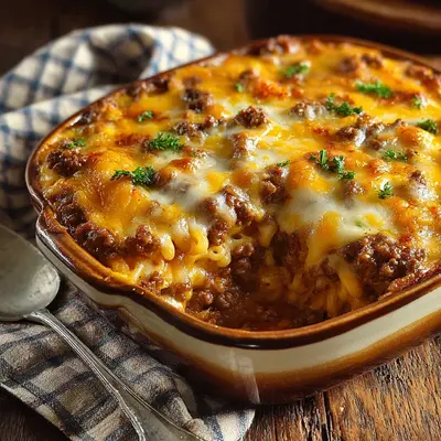 Hearty Cheesy Hamburger Casserole: Simple Weeknight Meal