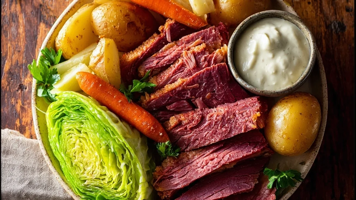 Hearty Classic Corned Beef & Cabbage with Horseradish