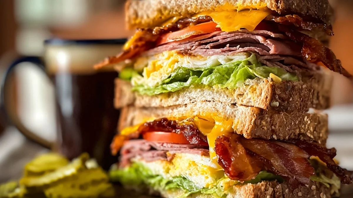 Hearty Cowboy Club Sandwich: A Robust, Flavorful Stack