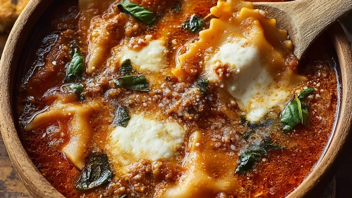 Hearty Crock Pot Lasagna Soup: A Comfort Bowl