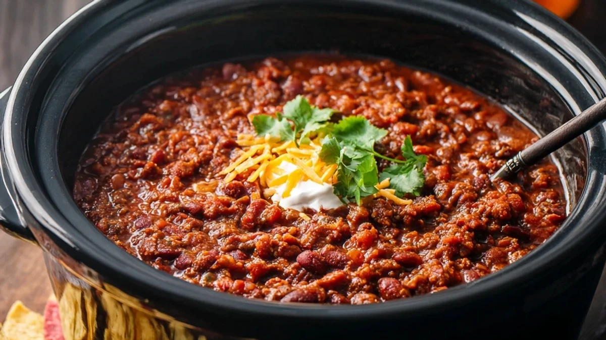 Hearty Easy Crockpot Chili Recipe for Weeknights