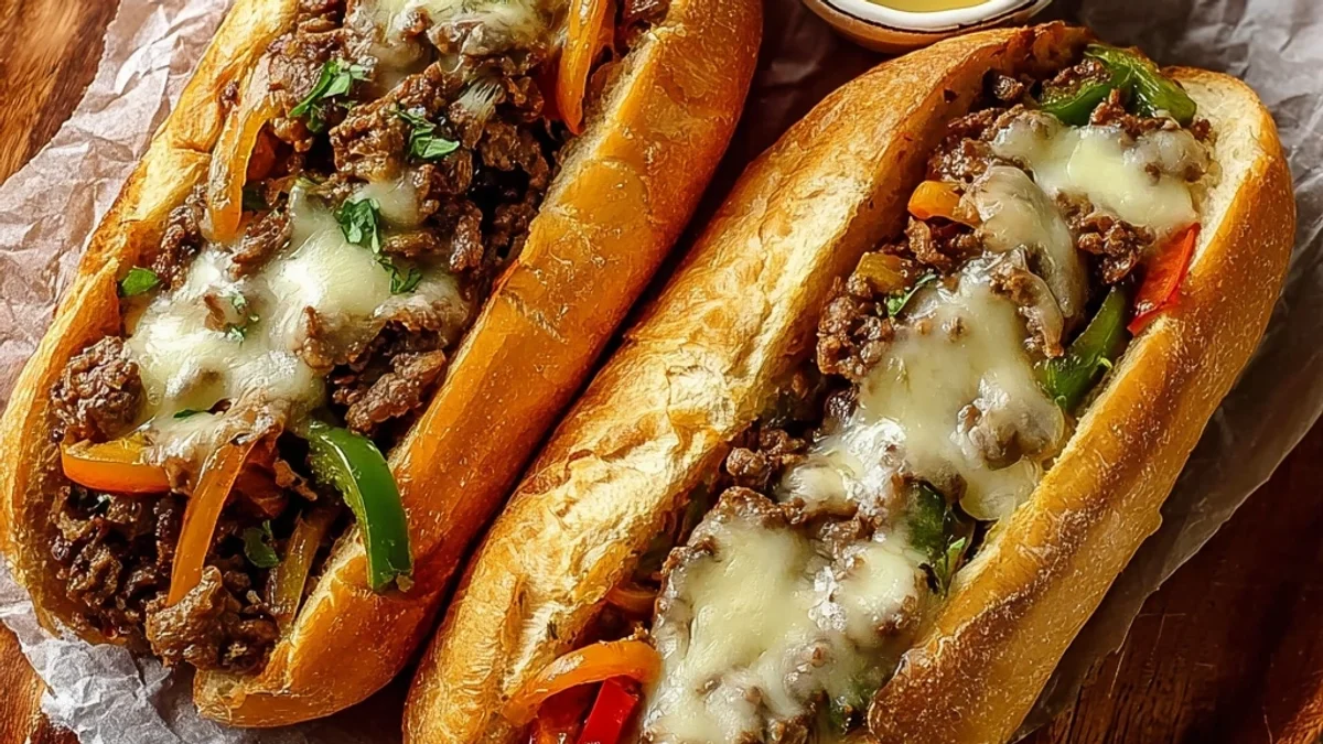 Hearty Ground Beef Philly Cheesesteaks: A Weeknight Comfort