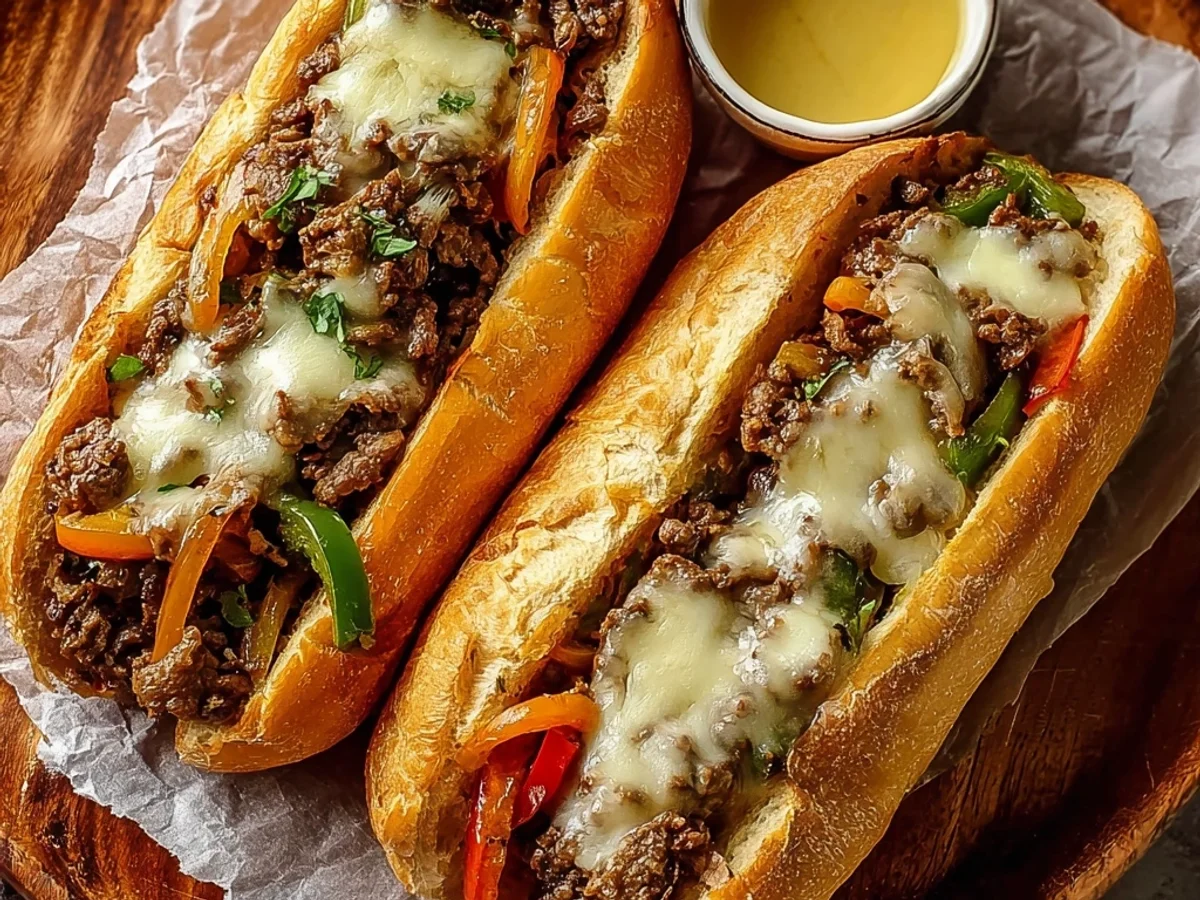 Hearty Ground Beef Philly Cheesesteaks: A Weeknight Comfort - Featured Image