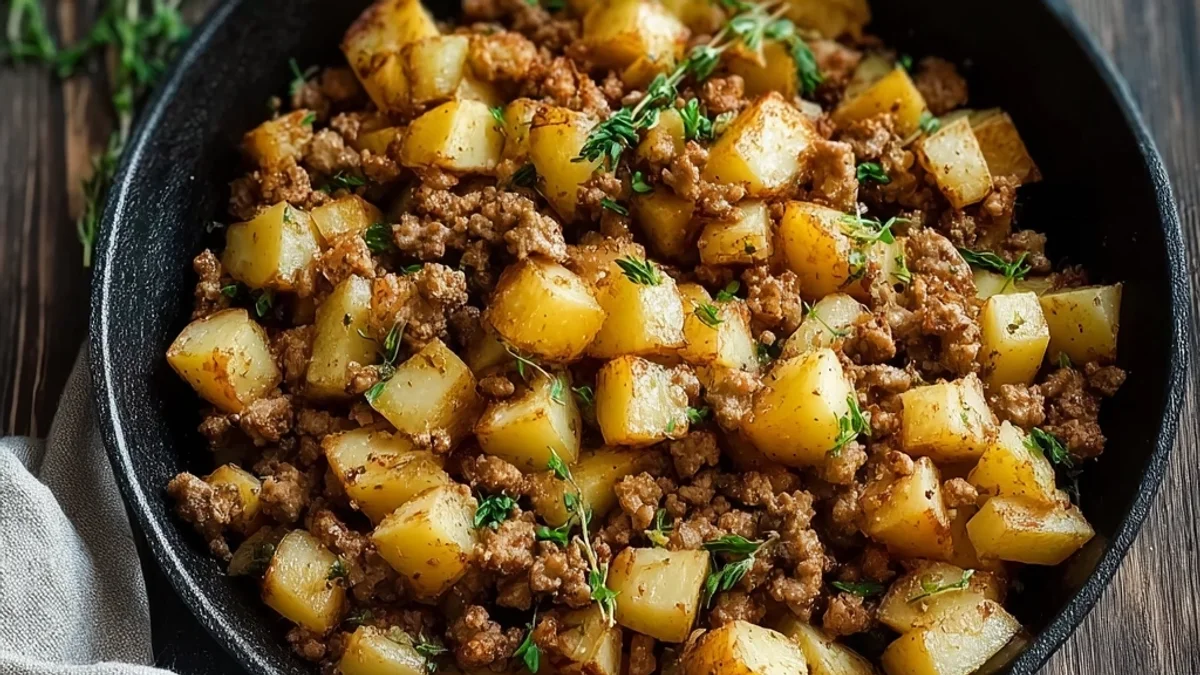 Hearty Ground Turkey and Potatoes Skillet