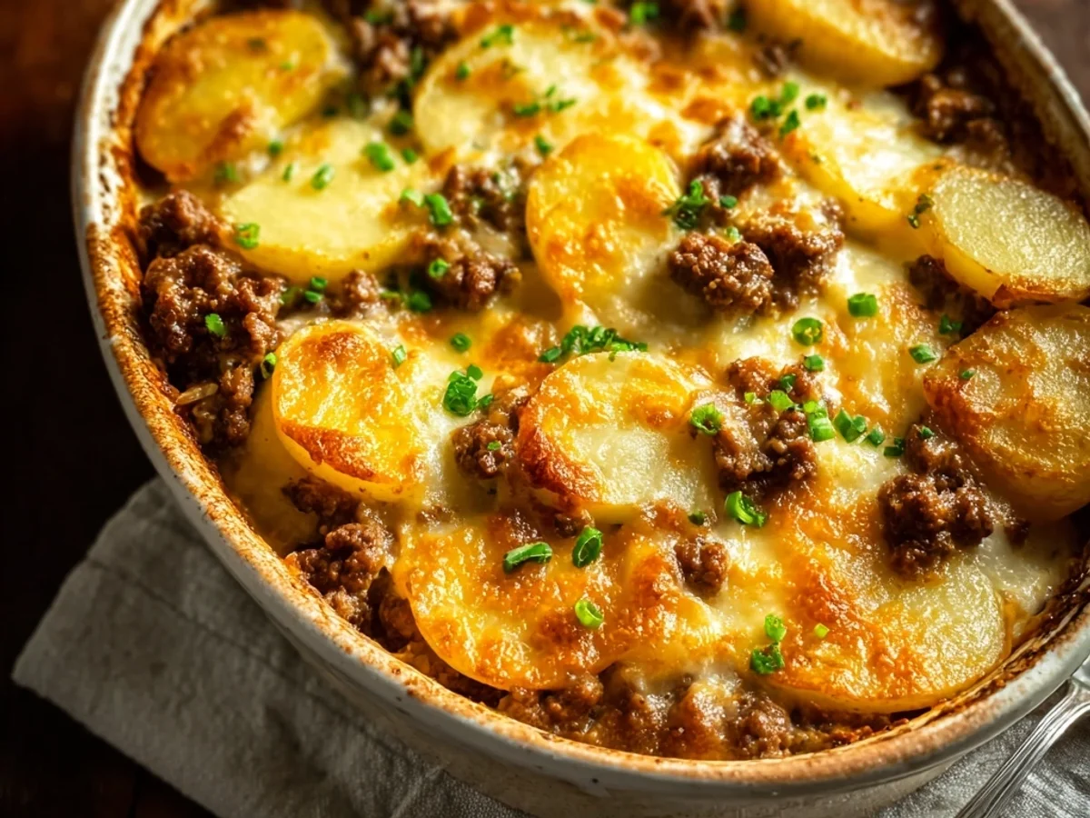 Hearty Hobo Casserole with Ground Beef & Veggies - Featured Image