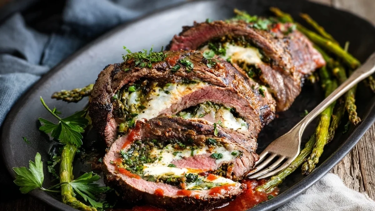 Hearty Italian Stuffed Flank Steak Rolls: A Family Favorite