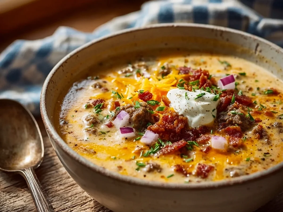 Hearty Loaded Cheeseburger Soup: A Comfort Bowl - Featured Image