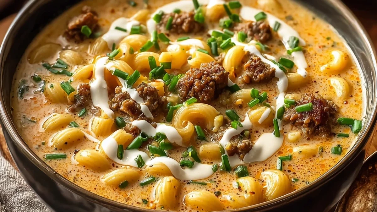 Hearty Macaroni Cheeseburger Soup: A One-Pot Wonder