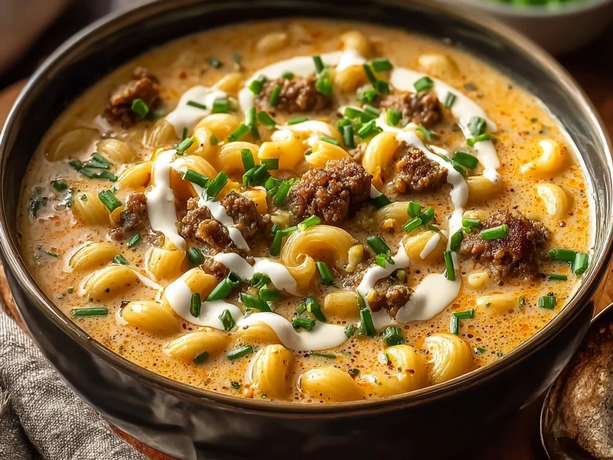 Hearty Macaroni Cheeseburger Soup: A One-Pot Wonder - Featured Image