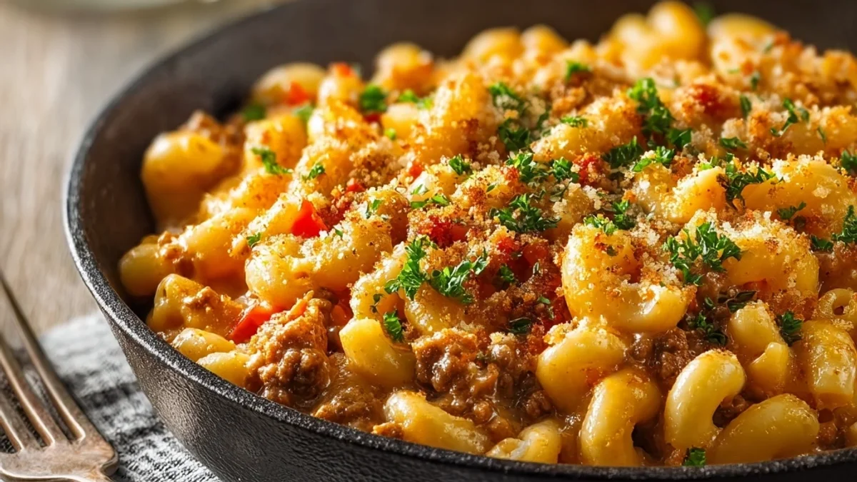 Hearty One Pot Cheeseburger Macaroni