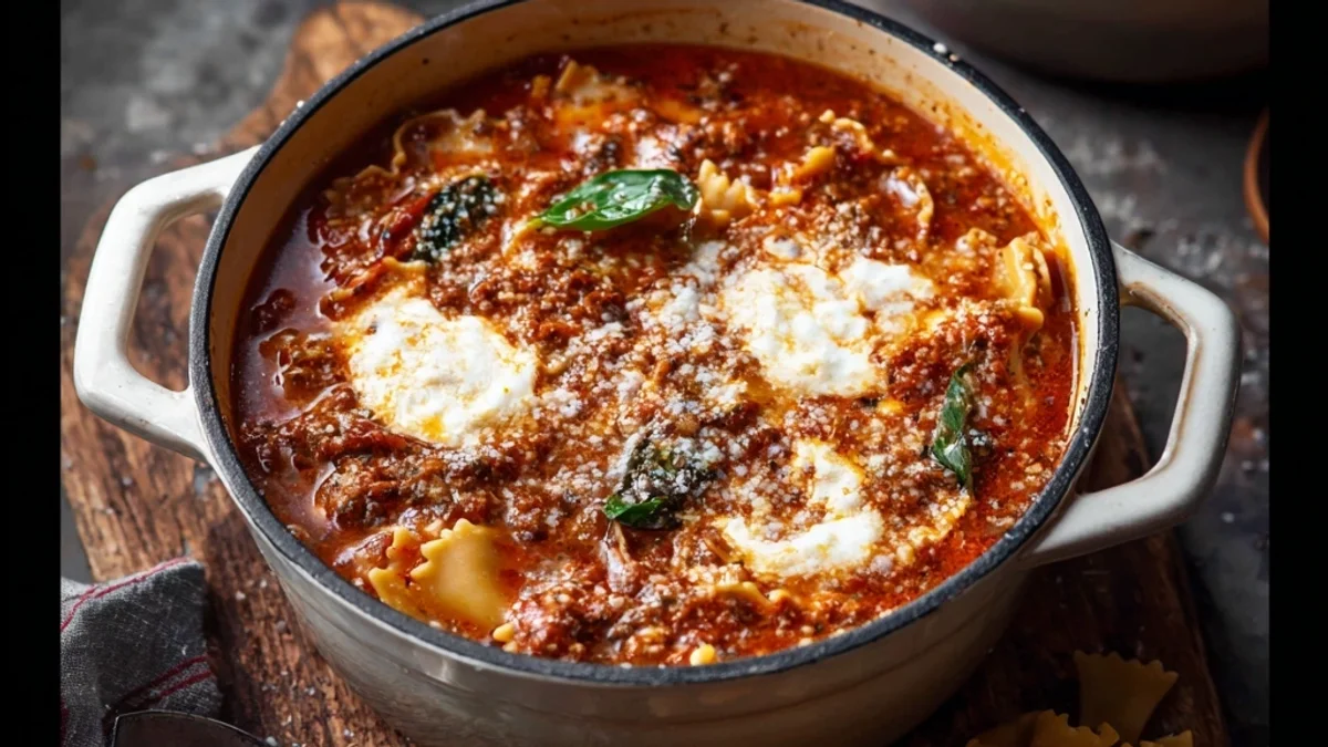 Hearty One-Pot Lasagna Soup: Quick Weeknight Comfort