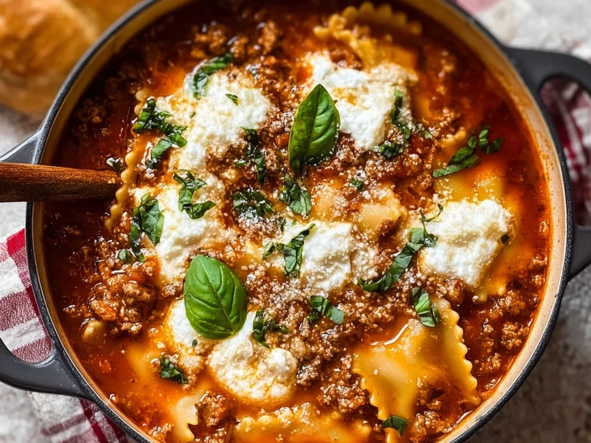 Hearty One Pot Lasagna Soup: Quick Weeknight Dinner - Featured Image