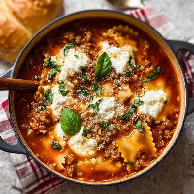 Hearty One Pot Lasagna Soup: Quick Weeknight Dinner