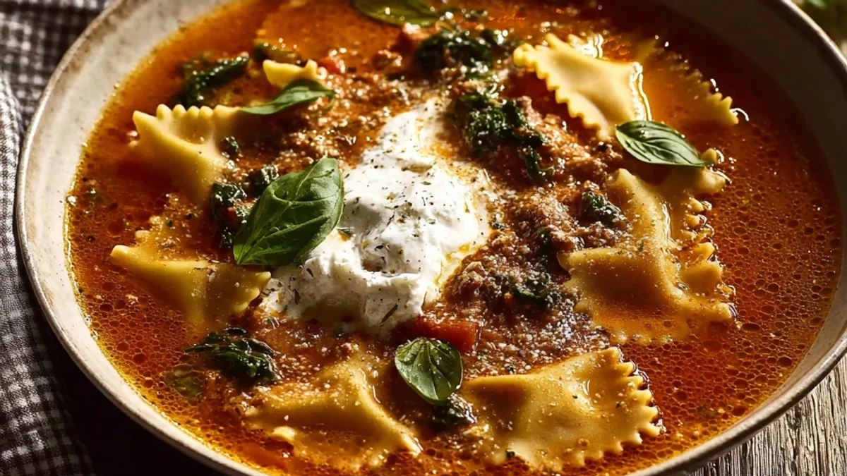 Hearty One Pot Lasagna Soup: Simple Weeknight Comfort