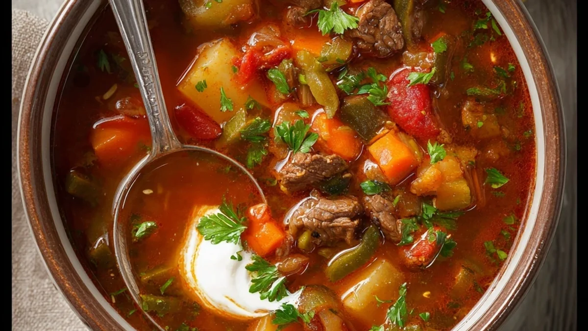 Hearty Vegetable Beef Soup Recipe: Rustic Comfort