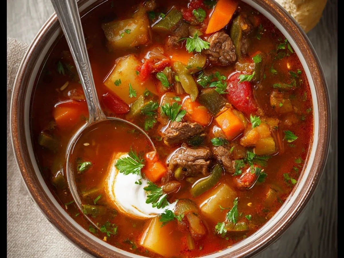 Hearty Vegetable Beef Soup Recipe: Rustic Comfort - Featured Image
