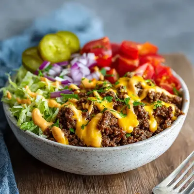 High Protein Cheeseburger Bowls: Easy Low Carb Meal Prep