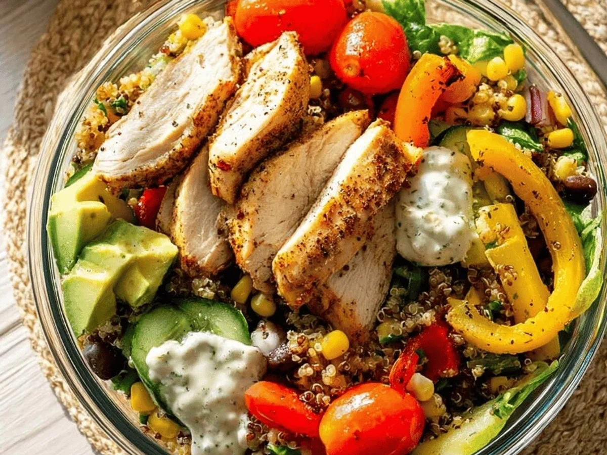 High Protein Lunch: Speedy Chicken & Veggie Bowl - Featured Image