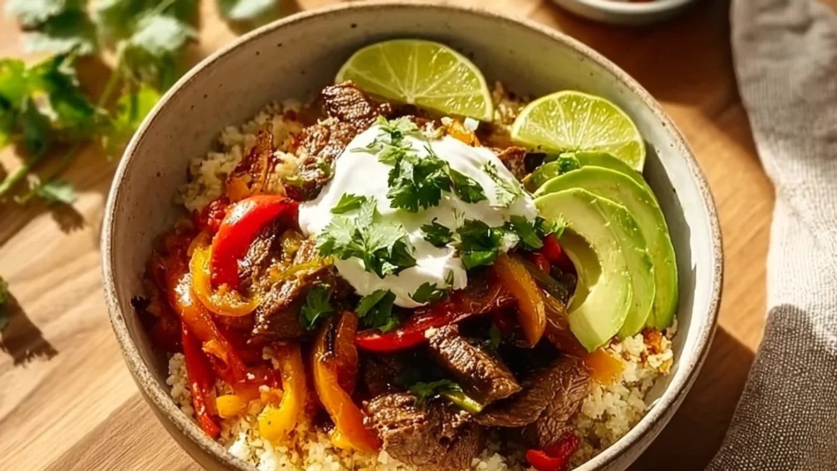 High-Protein Steak Fajita Bowl: Quick Weeknight Meal