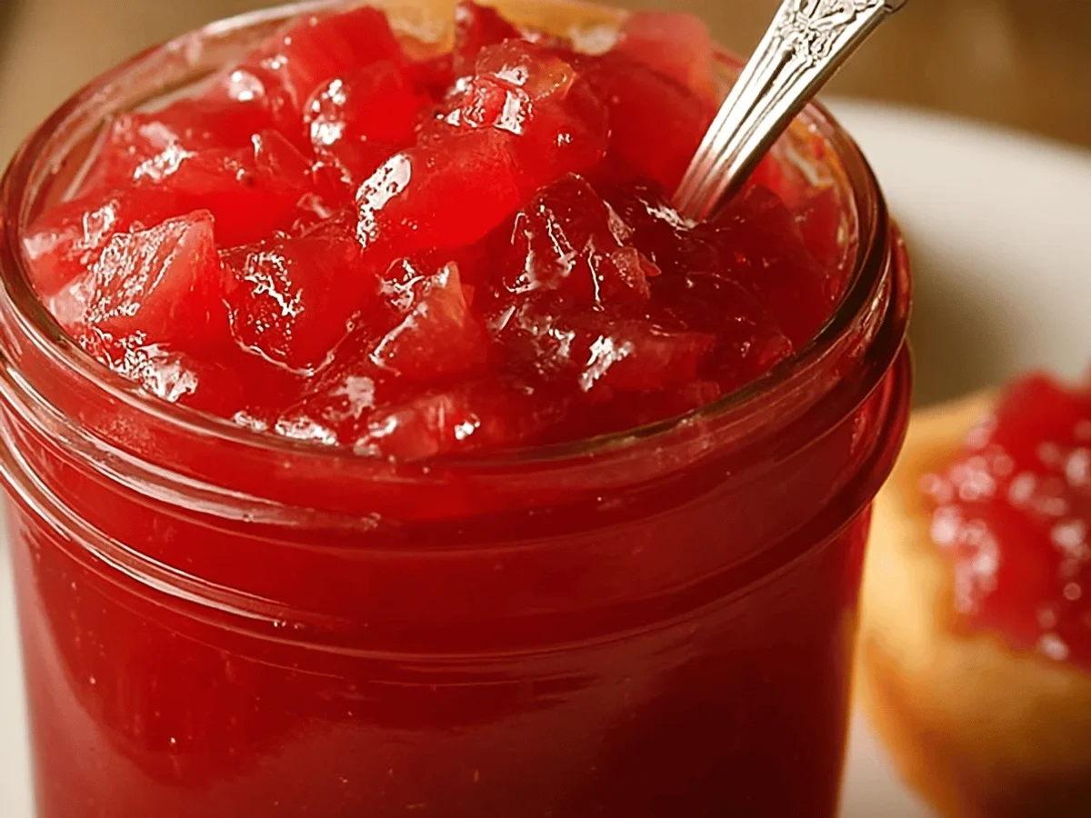 Homemade Amish Rhubarb Jam Recipe - Featured Image