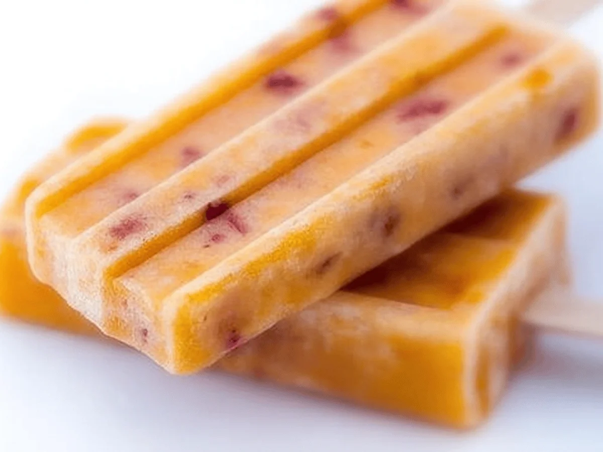 Homemade Ripe Peach Popsicles Recipe - Featured Image