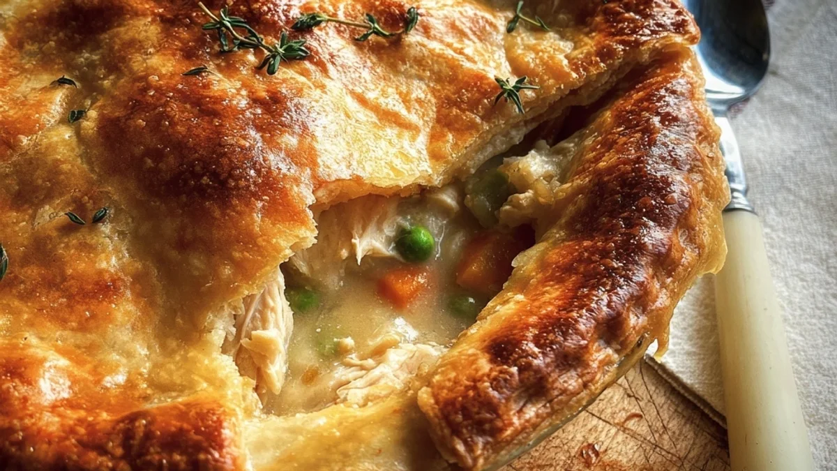 Homestyle Chicken Pot Pie: Flaky Crust, Creamy Filling