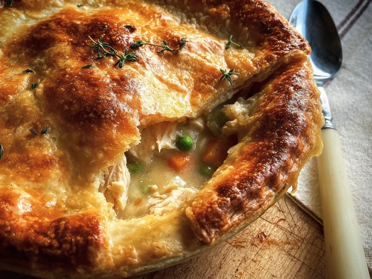 Homestyle Chicken Pot Pie: Flaky Crust, Creamy Filling - Featured Image