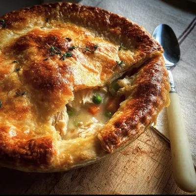 Homestyle Chicken Pot Pie: Flaky Crust, Creamy Filling