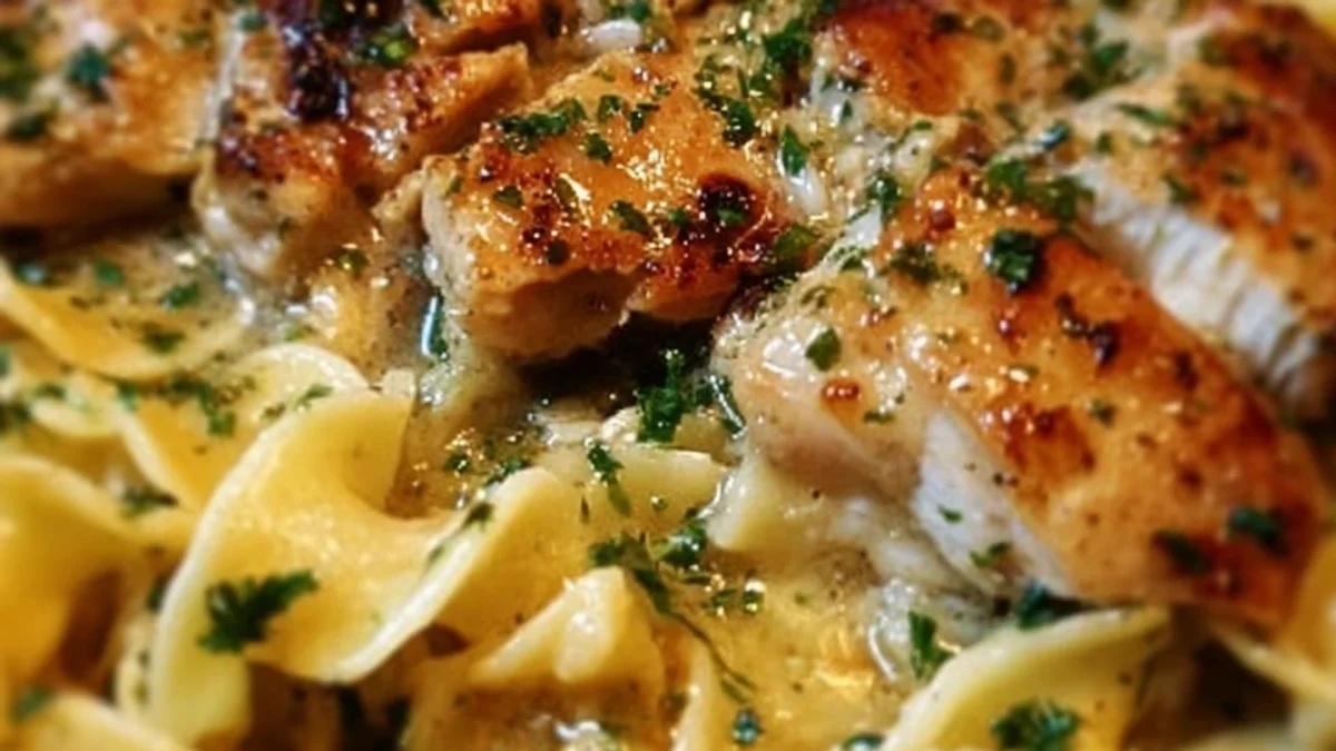 Homestyle Chicken with Buttered Noodles Recipe