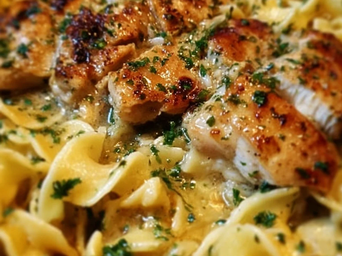Homestyle Chicken with Buttered Noodles Recipe - Featured Image