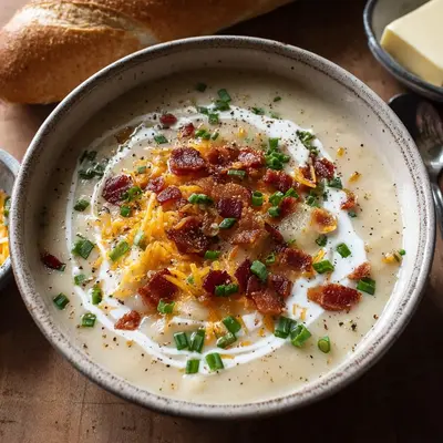 Homestyle Crockpot Loaded Baked Potato Soup