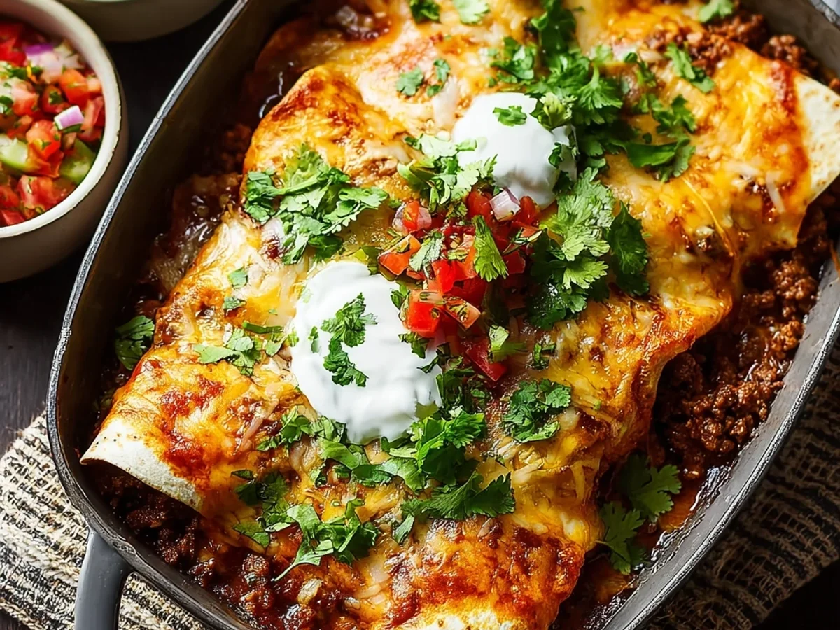 Homestyle Ground Beef Enchiladas: Simple & Hearty - Featured Image